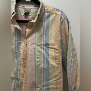 L.L. Bean Multicolor Striped Button Down Shirt